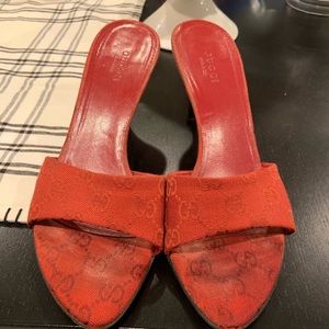 Red Gucci heels